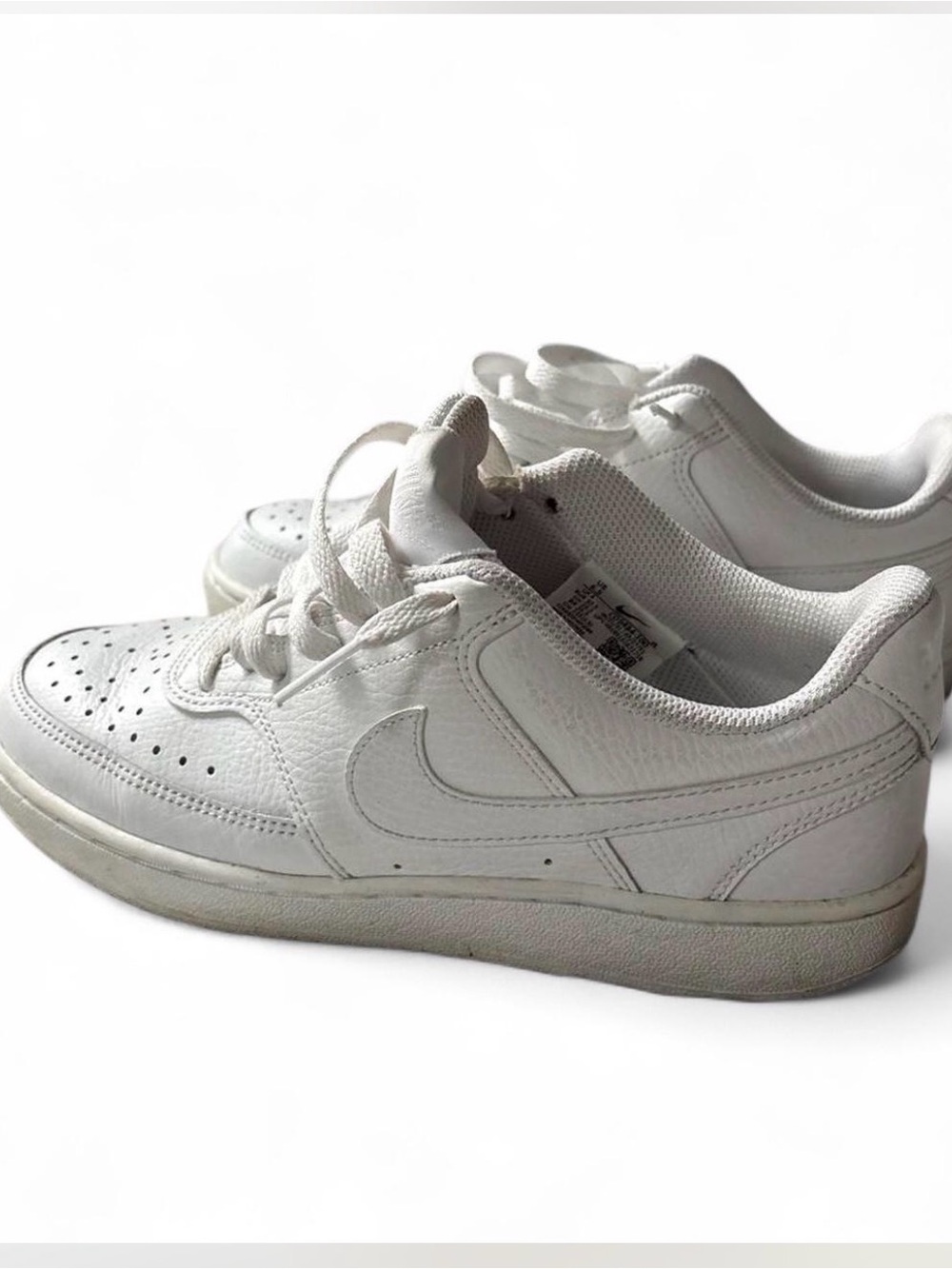 Nike White Low-Top Leather Sneakers